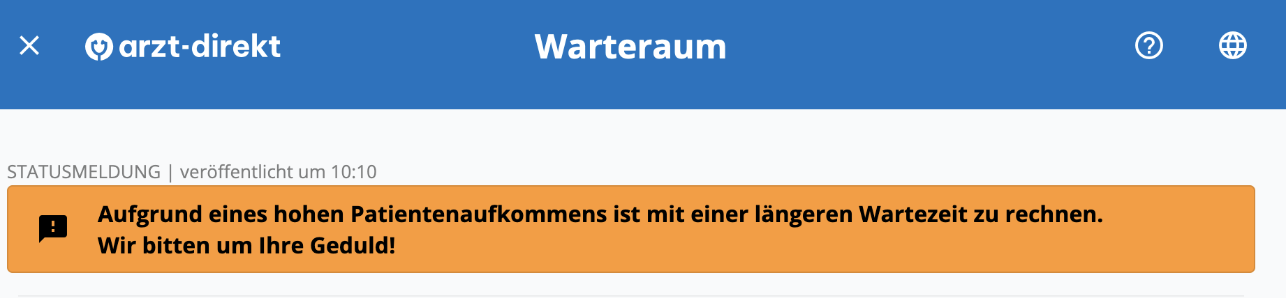 tomedo handbuch videosprechstunde online wartezimmer statusmeldung patient